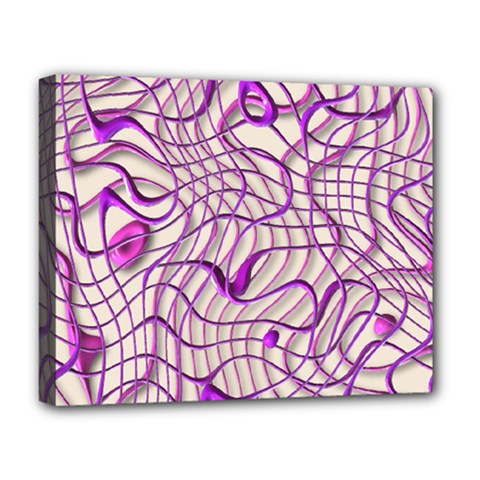 Ribbon Chaos 2 Lilac Deluxe Canvas 20  X 16   by ImpressiveMoments