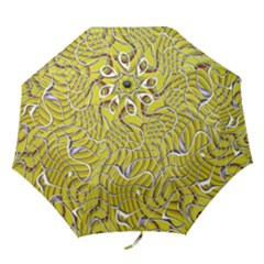Ribbon Chaos 2 Yellow Folding Umbrellas by ImpressiveMoments