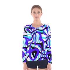 Ribbon Chaos Ocean Women s Long Sleeve T-shirts