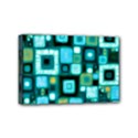 Teal Squares Mini Canvas 6  x 4  View1