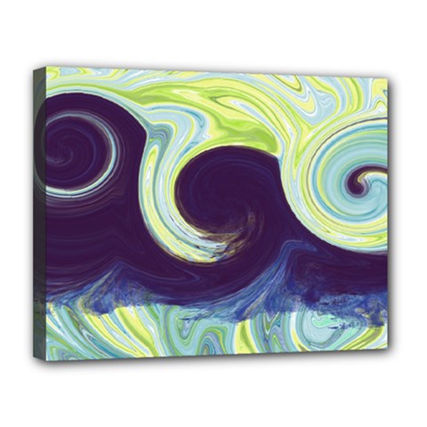 Abstract Ocean Waves Canvas 14  X 11 