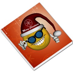 Funny Christmas Smiley With Sunglasses Small Memo Pads by FantasyWorld7