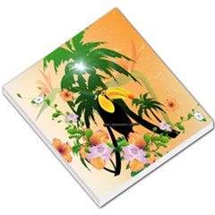 Cute Toucan With Palm And Flowers Small Memo Pads