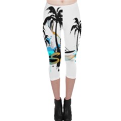 Surfing Capri Leggings by EnjoymentArt