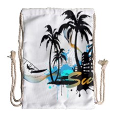 Surfing Drawstring Bag (large) by EnjoymentArt