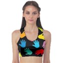 All Over Hands Sports Bra View1