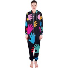 All Over Hands Hooded Jumpsuit (ladies) 