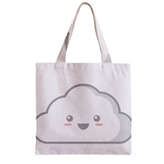 Kawaii Cloud Zipper Grocery Tote Bags by KawaiiKawaii