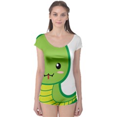 Kawaii Snake Short Sleeve Leotard