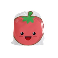 Kawaii Tomato Drawstring Pouches (large)  by KawaiiKawaii