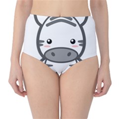 Kawaii Zebra High-waist Bikini Bottoms by KawaiiKawaii