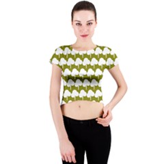 Tree Illustration Gifts Crew Neck Crop Top by GardenOfOphir