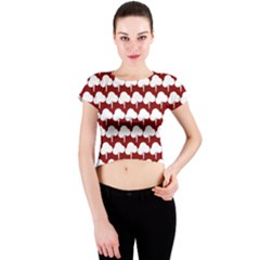 Tree Illustration Gifts Crew Neck Crop Top by GardenOfOphir