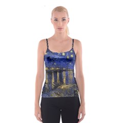 Vincent Van Gogh Starry Night Over The Rhone Spaghetti Strap Tops