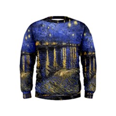 Vincent Van Gogh Starry Night Over The Rhone Boys  Sweatshirts by MasterpiecesOfArt