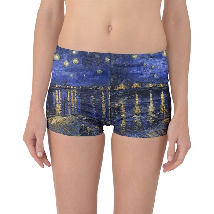 Vincent Van Gogh Starry Night Over The Rhone Boyleg Bikini Bottoms