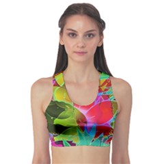 Floral Abstract 1 Sports Bra