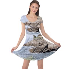 Tenerife,painted Version Cap Sleeve Dresses