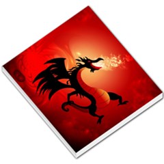 Funny, Cute Dragon With Fire Small Memo Pads by FantasyWorld7