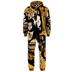 Sugar Skull In Black And Yellow Hooded Jumpsuit (Men) 