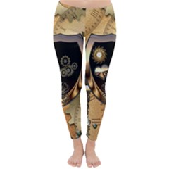 Steampunk, Shield With Hearts Winter Leggings by FantasyWorld7