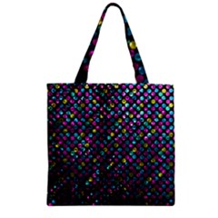 Polka Dot Sparkley Jewels 2 Zipper Grocery Tote Bags by MedusArt