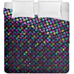 Polka Dot Sparkley Jewels 2 Duvet Cover (king Size) by MedusArt