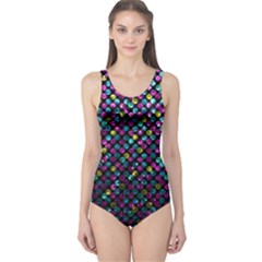 Polka Dot Sparkley Jewels 2 Women s One Piece Swimsuits by MedusArt