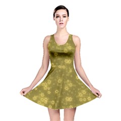 Snow Stars Golden Reversible Skater Dresses by ImpressiveMoments