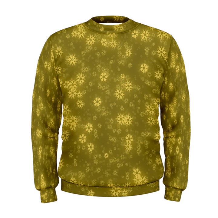 Snow Stars Golden Men s Sweatshirts