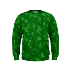 Snow Stars Green Boys  Sweatshirts by ImpressiveMoments