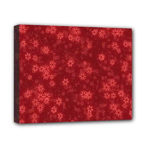 Snow Stars Red Canvas 10  X 8  by ImpressiveMoments