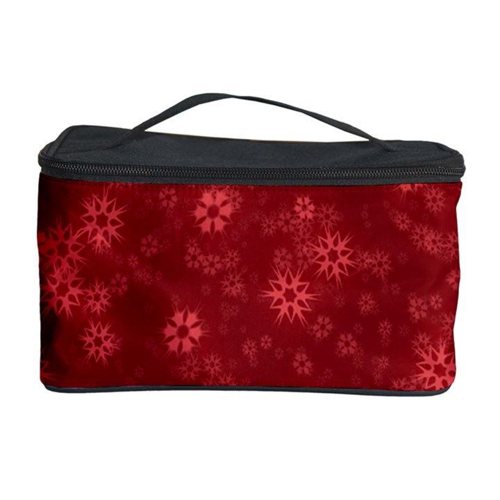 Snow Stars Red Cosmetic Storage Cases