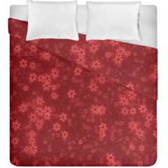 Snow Stars Red Duvet Cover (king Size) by ImpressiveMoments