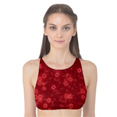 Snow Stars Red Tank Bikini Top by ImpressiveMoments