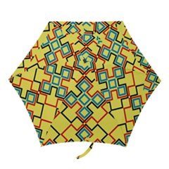 Shapes On A Yellow Background Umbrella by LalyLauraFLM