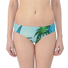 Summer Design With Cute Parrot And Palms Hipster Bikini Bottoms
