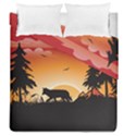 The Lonely Wolf In The Sunset Duvet Cover (Full/Queen Size) View1