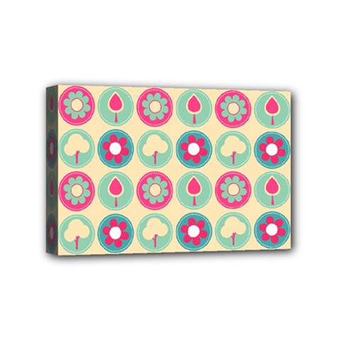 Chic Floral Pattern Mini Canvas 6  X 4  by GardenOfOphir