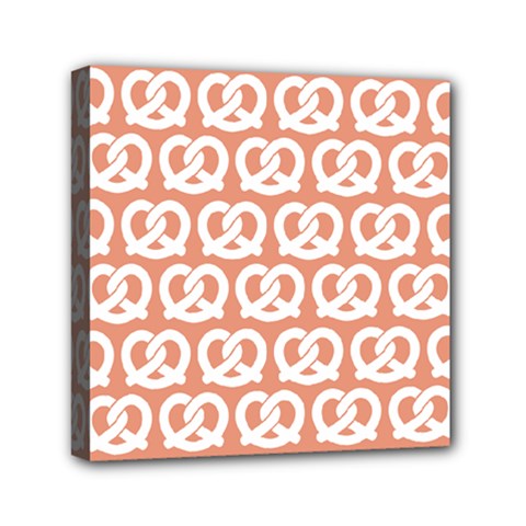 Salmon Pretzel Illustrations Pattern Mini Canvas 6  X 6  by GardenOfOphir