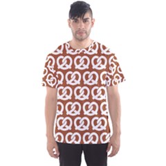 Brown Pretzel Illustrations Pattern Men s Sport Mesh Tees