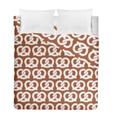 Brown Pretzel Illustrations Pattern Duvet Cover (twin Size) by GardenOfOphir