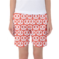 Coral Pretzel Illustrations Pattern Women s Basketball Shorts by GardenOfOphir