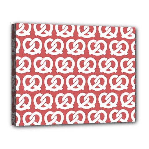 Trendy Pretzel Illustrations Pattern Canvas 14  X 11  by GardenOfOphir