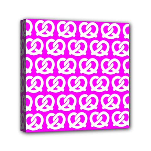Pink Pretzel Illustrations Pattern Mini Canvas 6  X 6  by GardenOfOphir