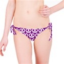 Purple Pretzel Illustrations Pattern Bikini Bottoms View1