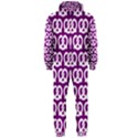 Purple Pretzel Illustrations Pattern Hooded Jumpsuit (Men)  View1