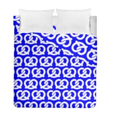 Blue Pretzel Illustrations Pattern Duvet Cover (twin Size) by GardenOfOphir