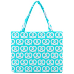 Aqua Pretzel Illustrations Pattern Tiny Tote Bags by GardenOfOphir