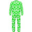 Neon Green Pretzel Illustrations Pattern OnePiece Jumpsuit (Men)  View2